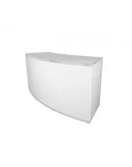 8 Ft Curved White Bar With Plexi