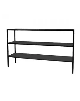 6 Ft Short Black Bar Back With Plexi