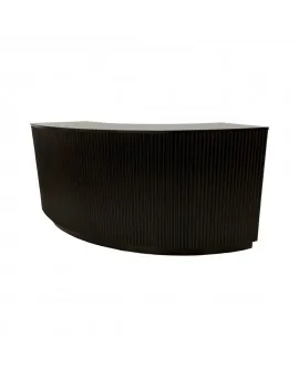 Sydney Fluted 6ft Curved Bar Black