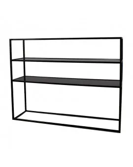 6 Ft Black Frame Bar Back With Plexi