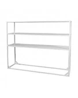 6 Feet 6 Inches White Frame Bar Back With Plexi