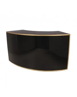 6 Ft Gold Frame Curved Bar With Plexi