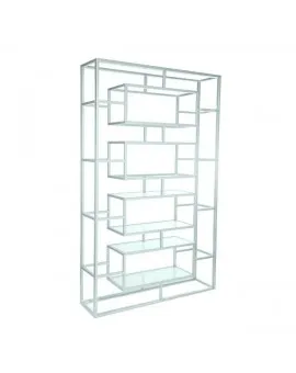 Geo Rectangular White Frame Wine Shelf