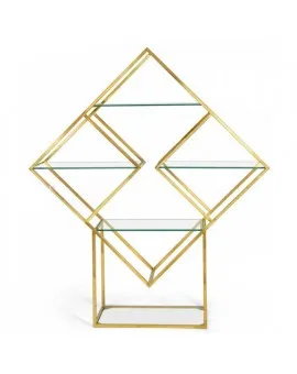 Geo Diamond Gold Frame Wine Shelf
