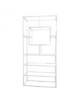 Geo Square White Frame Wine Shelf