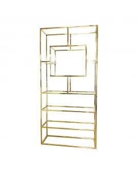 Geo Square Gold Frame Wine Shelf