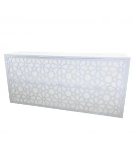 Geo Flower 8ft White Frame Bar