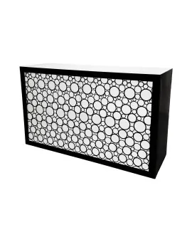 Geo Bubble 6ft Black Frame Bar