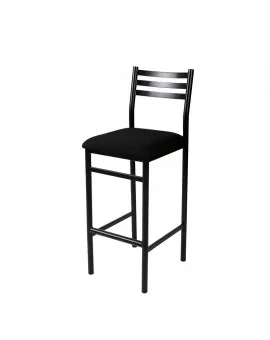 Ladder Back Black Bar Stool