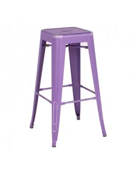Industrial Bar Stool Sanded Purple