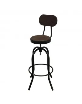 Reclaimed Wood Barstool With Back