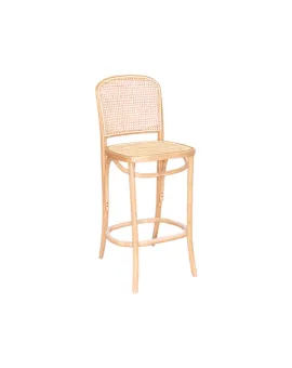 Napa Cane Barstool Natural Wood