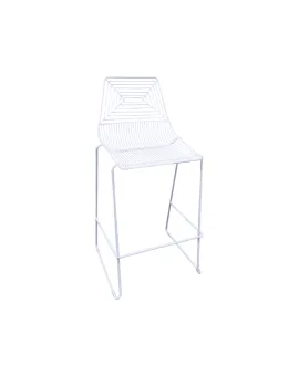 White Maze Wire Barstool