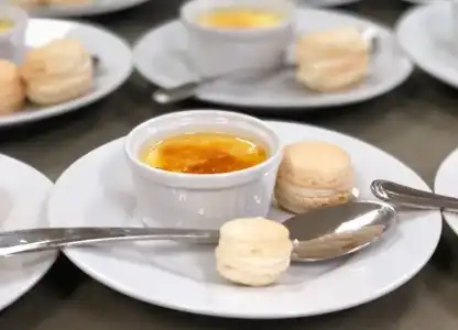 Elegant Creme Brulee Macarons Dessert