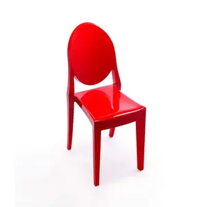Red Victoria Ghost Armless Chair