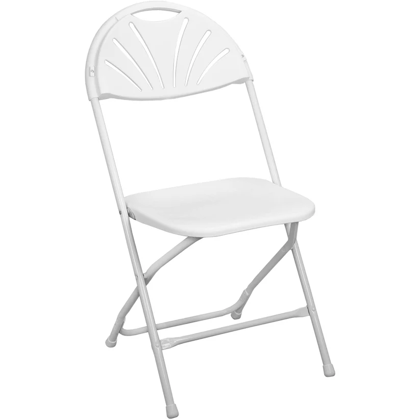 White Fan Back Chair