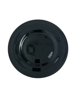 Round Glass Black Charger Plate