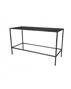 Communal Table Black Frame With Black Plexi