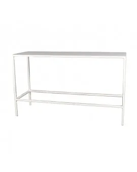 Communal Table White Frame With Plexi Top