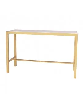 Communal Table Gold Frame With Plexi White Top