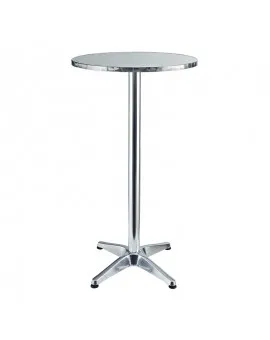 Round Brushed Aluminum Top Cruiser Chrome Base