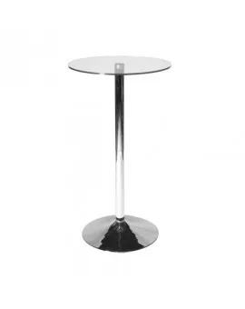 Glass Top Cruiser Table Chrome Base