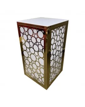Geo Bubble Gold Frame Cruiser Table