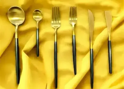 Florence Flatware Gold/Black