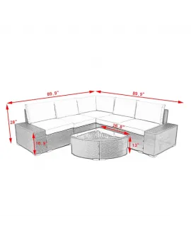 Tc Rattan Corner Sectional