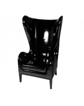 Wynn Black Wingback Chair