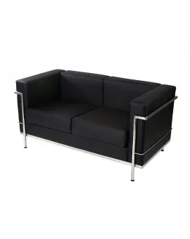 Toronto Loveseat Black Leather