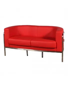 Sculpted Loveseat Red