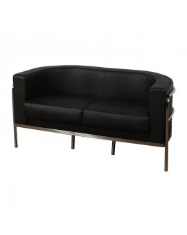 Sculpted Loveseat Black
