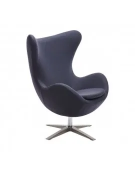 Wingback Chair Black Fabric