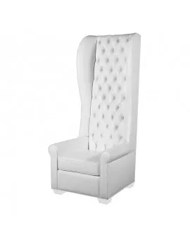 Highback White Tufted Chair