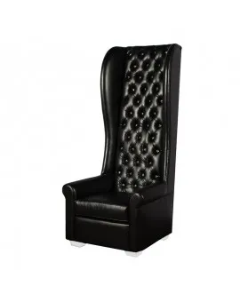 Highback Black Tufted Diamond Chair