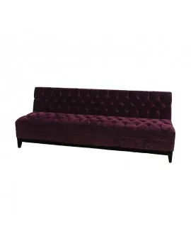 Aubergine Velvet Tufted Sofa