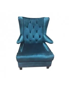 Queen West Tufted Velvet Single Teal