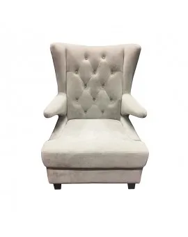 Queen West Tufted Velvet Single Grey