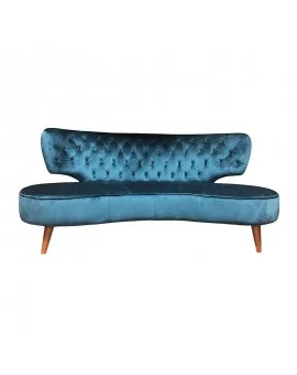 Queen West Tufted Velvet Sofa Teal