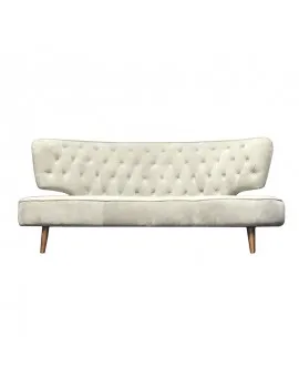Queen West Tufted Velvet Sofa Grey