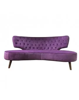 Queen West Tufted Velvet Sofa Purple