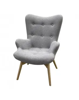 Nora Light Grey Fabric Single Chair