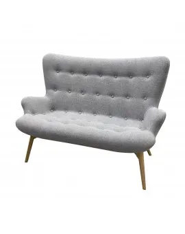 Nora Light Grey Fabric Love Seat