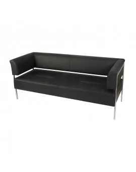Open Back Sofa Black