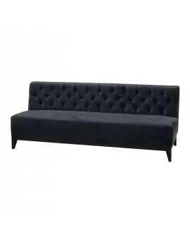 Black Velvet Tufted Sofa