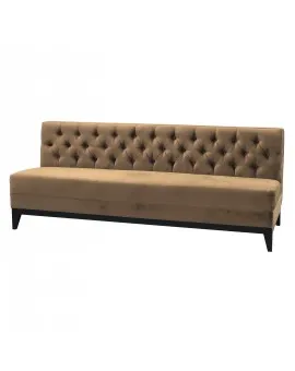 Cappuccino Velvet Tufted Sofa
