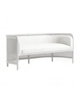 Napa Cane Sofa White