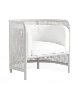 Napa Cane Single Chair White