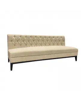 Beige Fabric Tufted Sofa